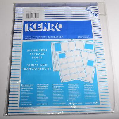 10 KENRO Ringbinder Pages for Slides 6 X 9 =  X 3 Pack