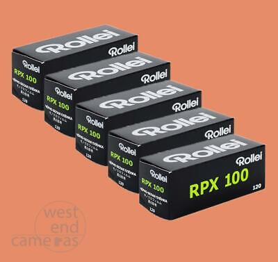 5 X Rollei RPX 100 120 Expiry Date 07/2023