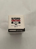 Ilford ORTHO PLUS 35mm 36 Exp Black & White Film 80 ISO Expiry Date 03/2023