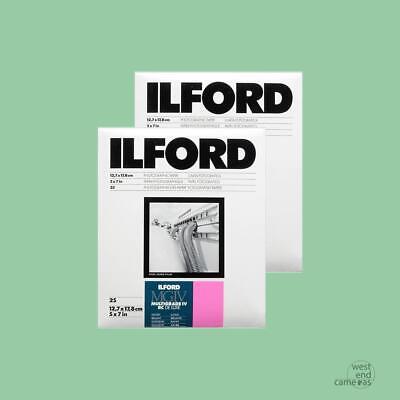 Ilford MGIV RC Glossy 5"x7" (12.7cmx17.8cm) 25 Sheets Darkroom Paper- TWIN PACK