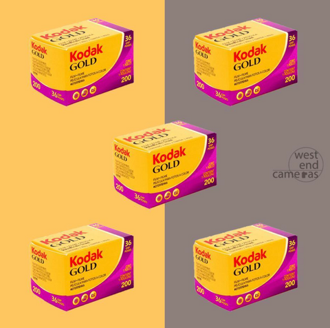 Kodak Gold 200 35mm 36exp Cheap Colour Film - 5 Pack  UK STOCK
