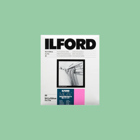 Ilford MG RC Multigrade RC Deluxe 5x7 (12.7x17.8) 25 Sheets Glossy Darkroom Paper