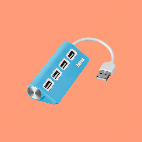 Hama USB 2.0 Blue Hub 1:4
