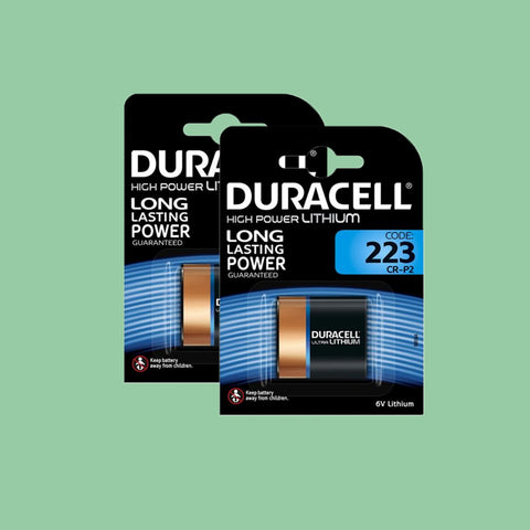Duracell 223 CR-P2 6V Lithium Battery, Twin Pack
