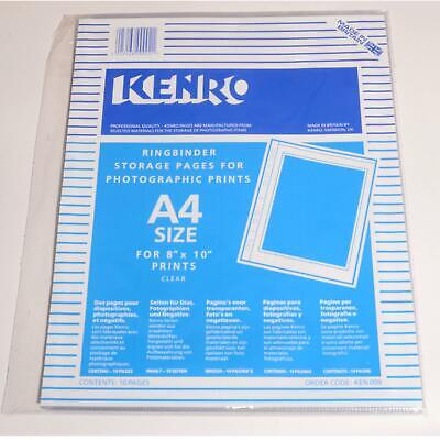 10 Kenro Ringbinder Storage Pages for 8"X10" Prints  X  3  Pack