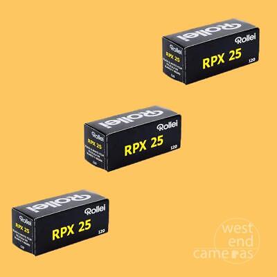 Rollei RPX 25 120- 3 PACK- FREE POST
