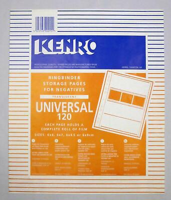 Kenro Negative File Storage Pages 120 Roll Film Translucent Page Pack ...