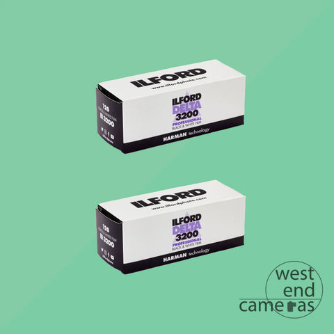 Ilford Delta 3200 120 High Speed Black and White Film - Twin Pack
